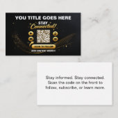Scannen zum Verbinden QR-Code Designvorlage Visitenkarte (Vorne/Hinten)