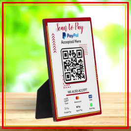 Scannen zur Bezahlung des Geschäftsschreibers | Pa Fotoplatte