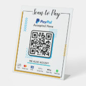 Scannen zur Bezahlung des Geschäftsschreibers | Pa Sockelschild (Vorderseite)