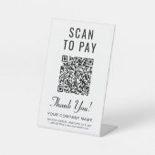 Scannen zur Bezahlung Erstellen Ihres QR-Codes Sockelschild (Vorderseite)