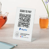 Scannen zur Bezahlung von QR-Code-Signatur PayPal Sockelschild (In SItu)