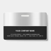 Scanner für den Namen des Logos des Mitarbeiters s Ausweis (Rückseite)