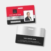 Scanner für den Namen des Logos des Mitarbeiters s Ausweis (Vorder- & Rückseite)