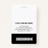 Scanner für den Strichcode des Mitarbeiters Weiß Ausweis (Rückseite)