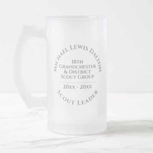 Scanner-Leader-Award Mattglas Bierglas (Links)