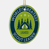 Scanner Leader Personalisiert Keramik Ornament (Rechts)