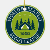 Scanner Leader Personalisiert Keramik Ornament (Hinten)