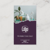 Scanner-Lila- und White Cleaner-Visitenkarte Visitenkarte (Rückseite)