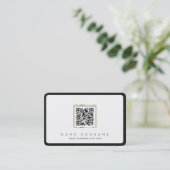 Scanner-QR-Code beruflich oder für Privatkunden Visitenkarte (Stehend Vorderseite)