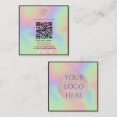 Scanner-QR-Code Social Media-Visitenkarten Quadratische Visitenkarte (Vorne/Hinten)