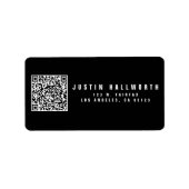 Scannercode erstellen | Moderne Rücksendeadresse Adressaufkleber (Vorne)