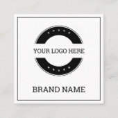 Scannierbarer QR-Code Modernes, digitales Schwarz  Quadratische Visitenkarte (Vorderseite)