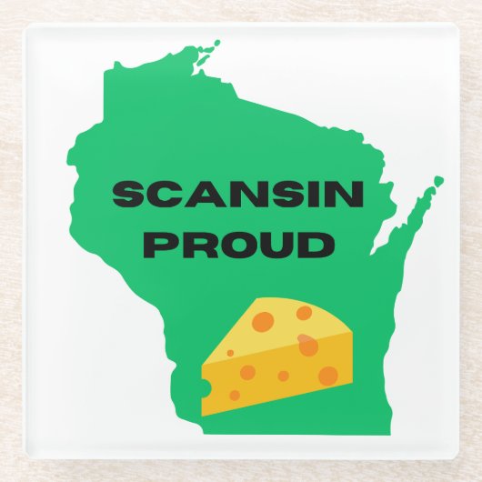 Scansin (Wisconsin) Stolz! Glasuntersetzer (Vorderseite)