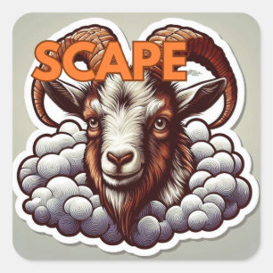ScapeGoat Quadratischer Aufkleber