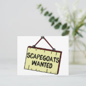 Scapegoats Wanted Postkarte (Stehend Vorderseite)