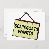 Scapegoats Wanted Postkarte (Vorne/Hinten)