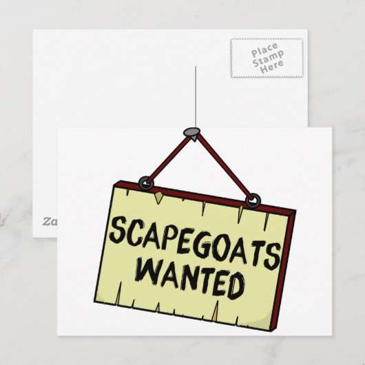 Scapegoats Wanted Postkarte (Vorne/Hinten)