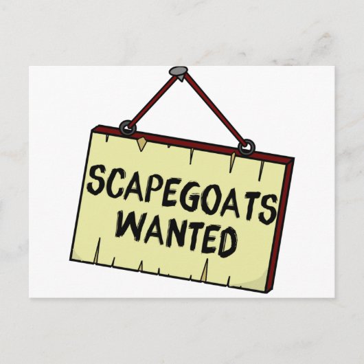Scapegoats Wanted Postkarte (Vorderseite)