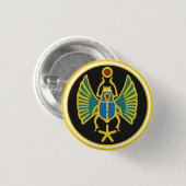 Scarab Abzeichen in den alten ägyptischen Farben Button (Vorne & Hinten)