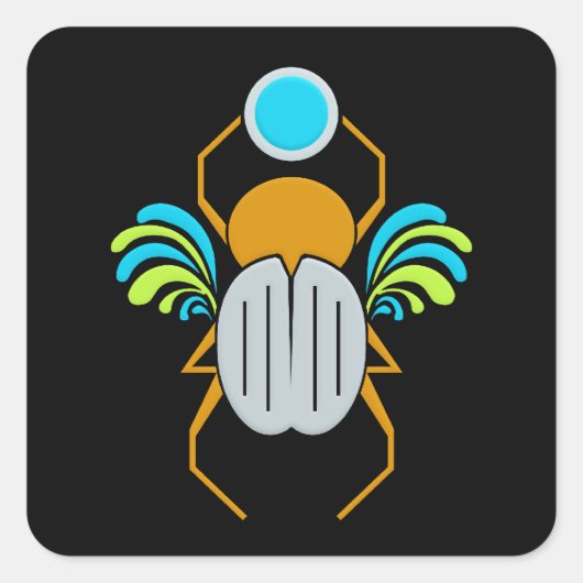 SCARAB-Aufkleber Quadratischer Aufkleber (Vorderseite)