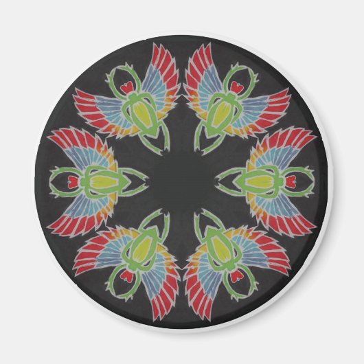 Scarab Batik Mandala Magnet (Vorne)