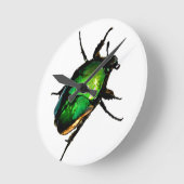 Scarab Beetle Runde Wanduhr (Winkel)