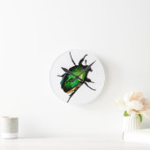 Scarab Beetle Runde Wanduhr (Zuhause)