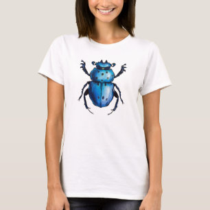 Scarab Käfer Art Blaues Insekt Entomologie T-Shirt