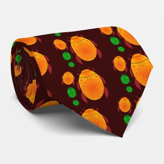 Scarab Käfer Krawatte (Gerollt)