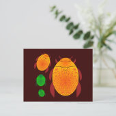 Scarab Käfer Postkarte (Stehend Vorderseite)