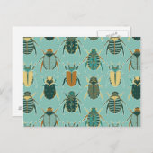Scarab Käfer Postkarte (Vorne/Hinten)