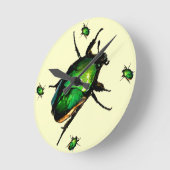 Scarab Käfer Runde Wanduhr (Winkel)