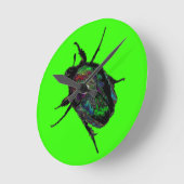 Scarab Käfer Runde Wanduhr (Winkel)