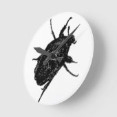 Scarab Käfer Runde Wanduhr (Winkel)