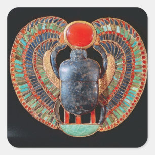 Scarab-Küste, aus dem Grab von Tutankhamun Quadratischer Aufkleber