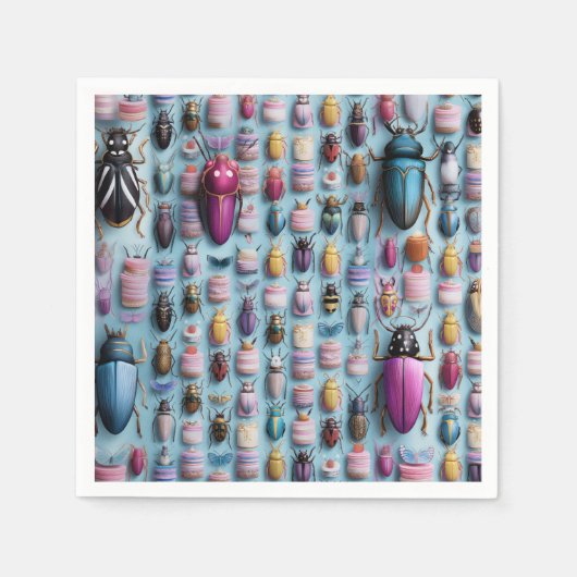 Scarabäisches Design und schicke Paprikaschoten Serviette (Vorderseite)