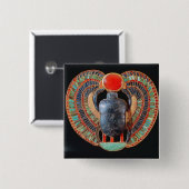 Scarabäus-Brust, vom Grab von Tutankhamun Button (Vorne & Hinten)