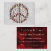 Scarabäus-Friedenszeichen Visitenkarte (Vorne/Hinten)