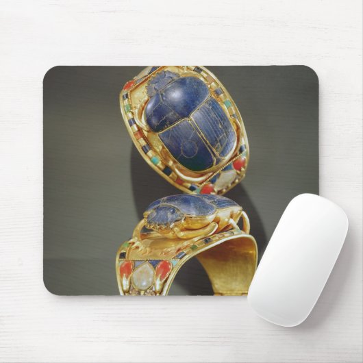 Scarabäusarmband, vom Grab von Tutankhamun Mousepad (Mit Mouse)
