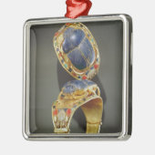 Scarabäusarmband, vom Grab von Tutankhamun Silbernes Ornament (Links)
