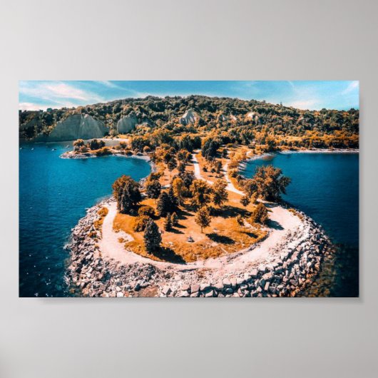 Scarborough Bluffs Canada stilisiert Poster (Vorne)