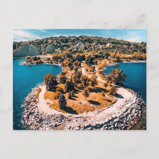 Scarborough Bluffs Canada stilisiert Postkarte (Vorderseite)