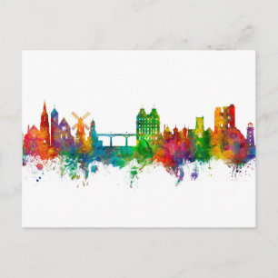 Scarborough England Skyline Postkarte