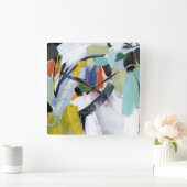 Scarborough Fair - Abstrakt Quadratische Wanduhr (Zuhause)