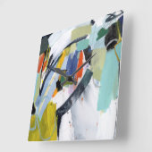 Scarborough Fair - Abstrakt Quadratische Wanduhr (Winkel)