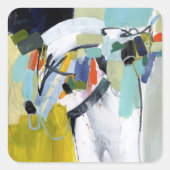 Scarborough Fair - Abstrakt Quadratischer Aufkleber (Vorderseite)