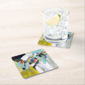 Scarborough Fair - Abstrakt Rechteckiger Pappuntersetzer (Vor Ort)