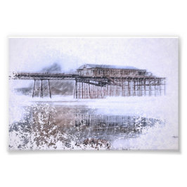Scarborough North Bay Pier - Vintage Watercolour Fotodruck
