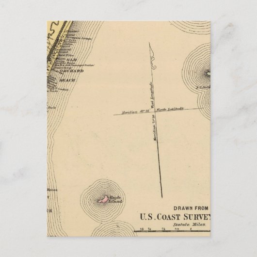 Scarborough, Old Orchard, Saco, Biddeford Postkarte (Vorderseite)