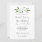 Scarborough Sage Monogram Wedding Suite Einladung (Vorderseite)